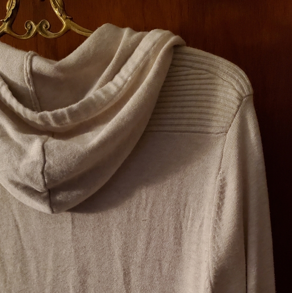 Structure beige long zip-up hoodie - Picture 8 of 10